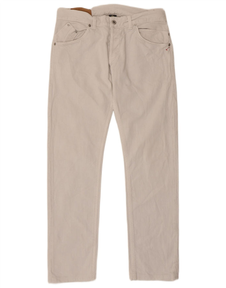 Dondup Ανδρικό Sam Straight Jeans W34 L32 Λευκό βαμβακερό