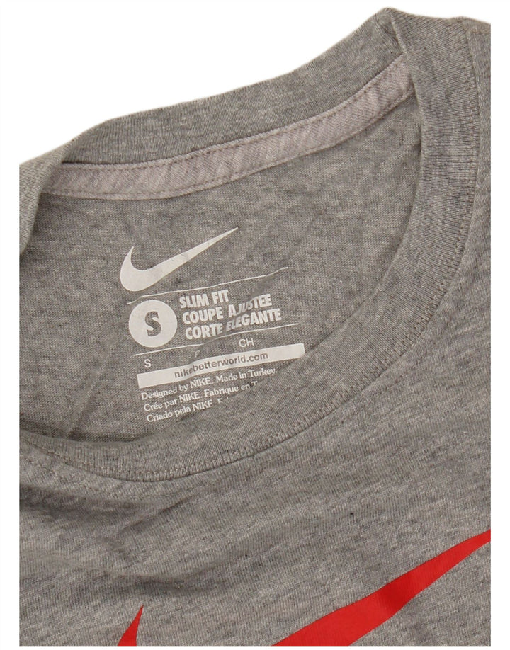 Ανδρικό γραφικό μπλουζάκι Nike Slim Fit T-shirt Small Grey Flecked