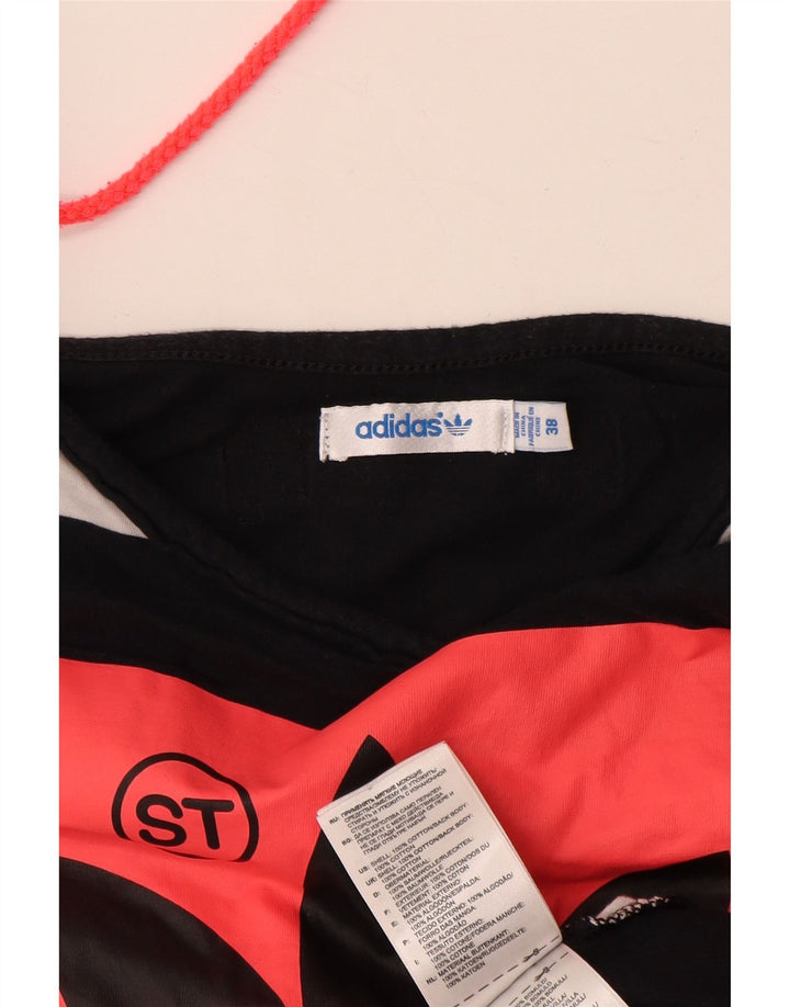 Γυναικείο γραφικό γιλέκο Adidas Crop Top EU 38 Small Black Colourblock Βαμβακερό