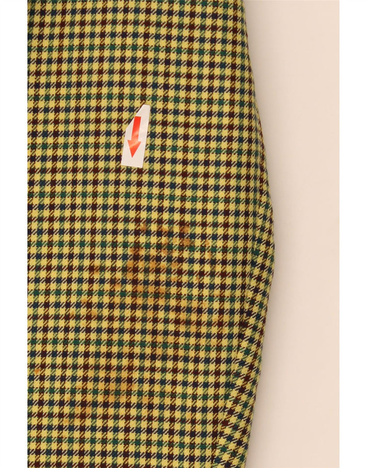 Vintage Ανδρικό σακάκι σακάκι με 2 κουμπιά IT 56 3XL Κίτρινο μαλλί Houndstooth