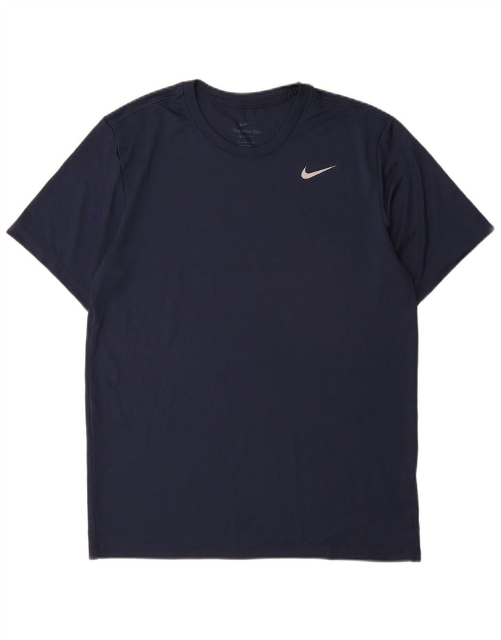 Ανδρικό μπλουζάκι Nike Dri Fit Τοπ μεσαίου μπλε πολυεστέρα