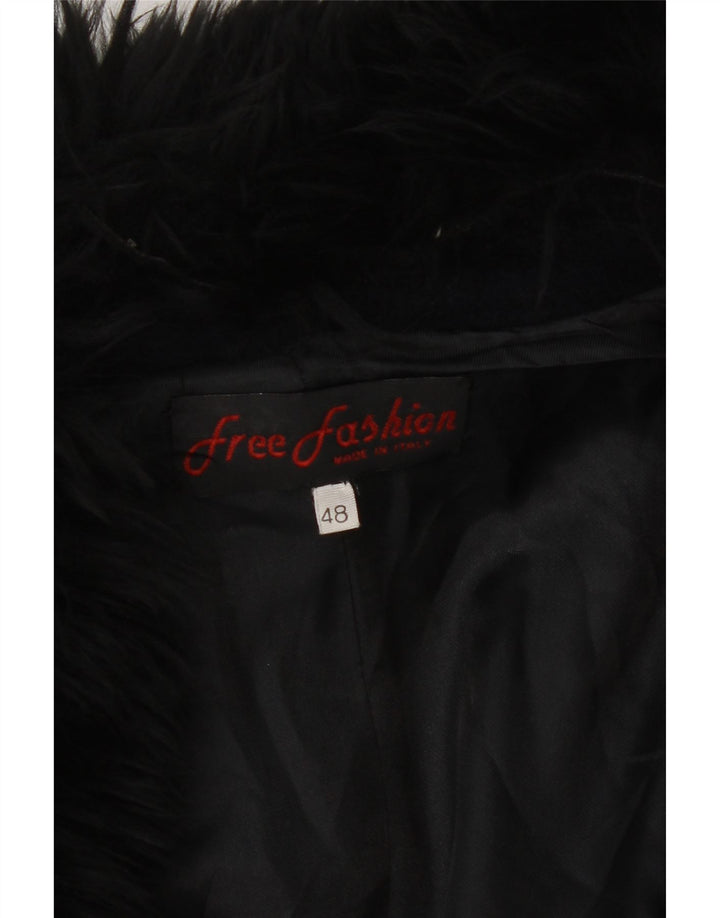 Vintage Γυναικείο Παλτό με διπλό στήθος IT 48 XL Navy Blue Wool