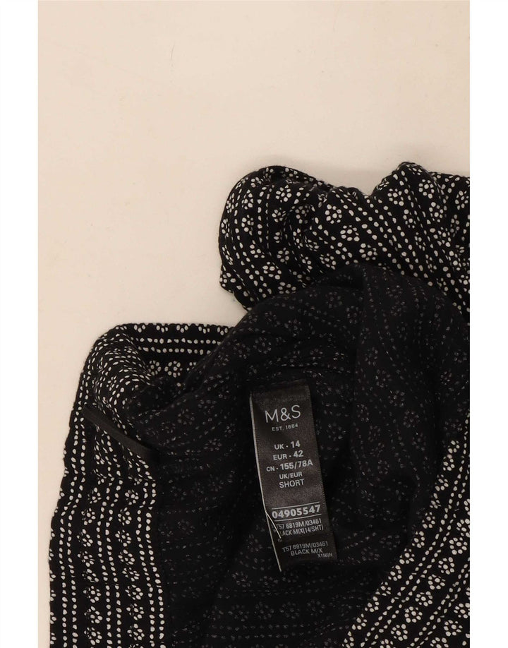 Marks & Spencer Womens Abstract Pattern Cropped Παντελόνι UK 14 Large W34 L2
