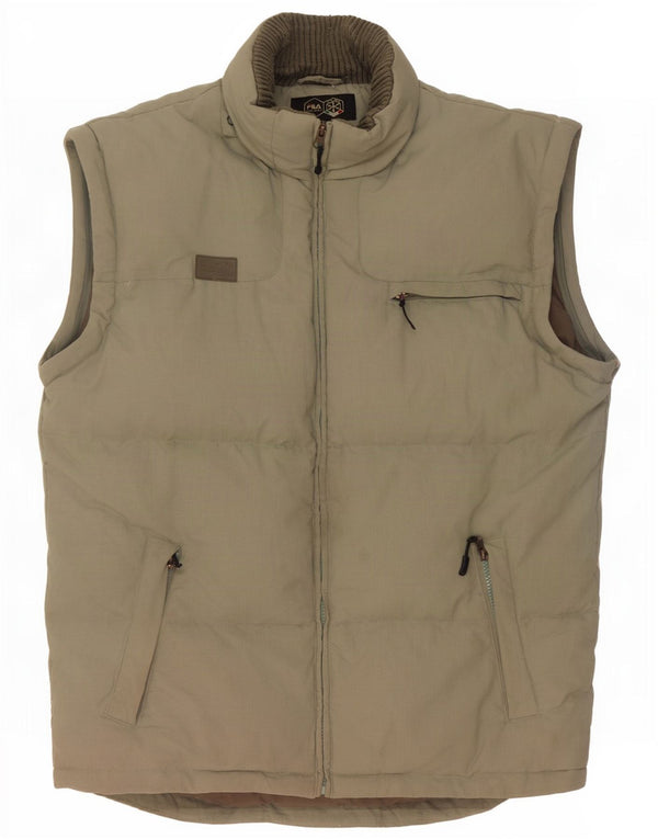 Fila Mens Padded Gilet UK 40 Large Khaki