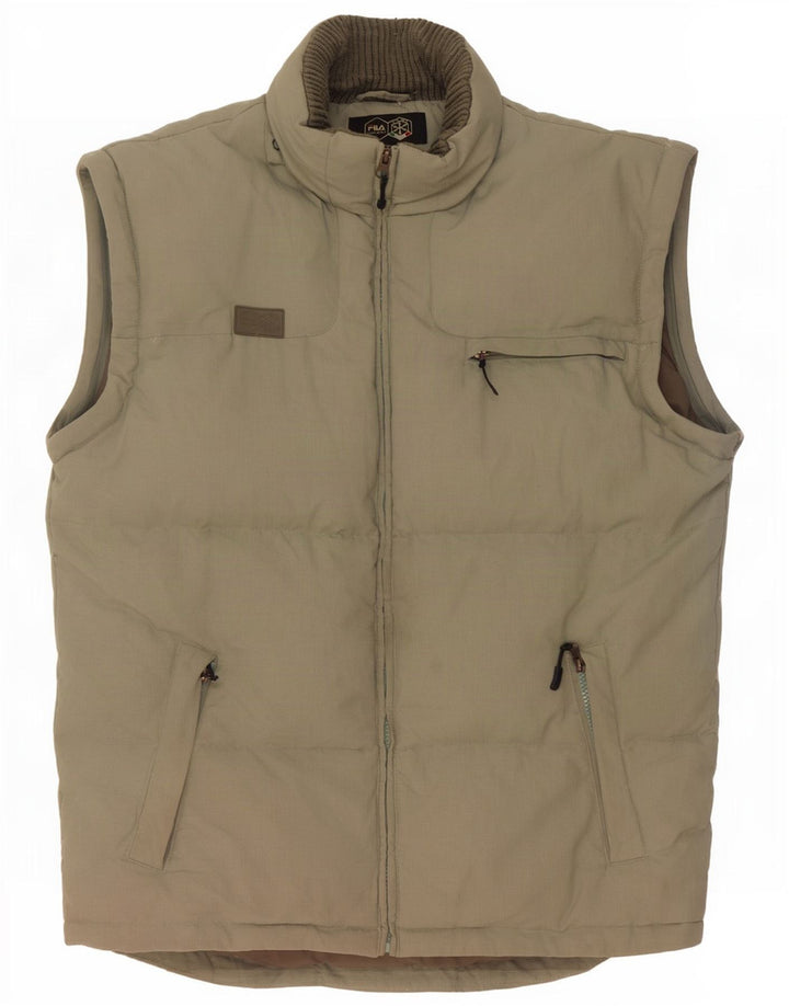Fila Mens Padded Gilet UK 40 Large Khaki