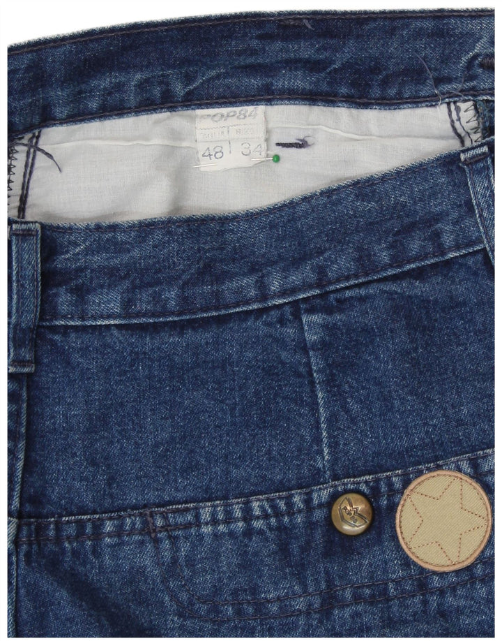 POP 84 Γυναικείο ψηλόμεσο τζιν IT 48 XL W34 L32 Μπλε βαμβακερό