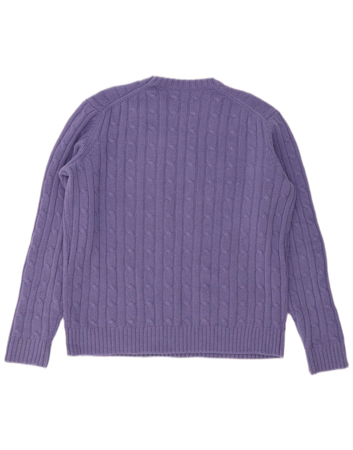 Ανδρικό πουλόβερ IL Lanificio Crew Neck Jumper IT 54 XL Μωβ μαλλί