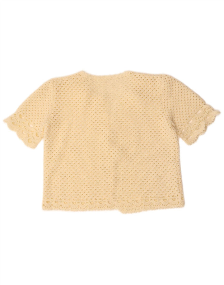 Γυναικείο πουλόβερ με κοντό μανίκι VINTAGE UK 14 Medium Off White