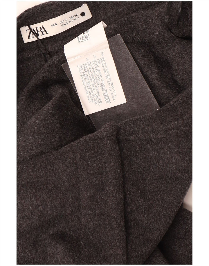 Zara Γυναικεία Maxi Φούστα A-Line Small W28 Grey Wool