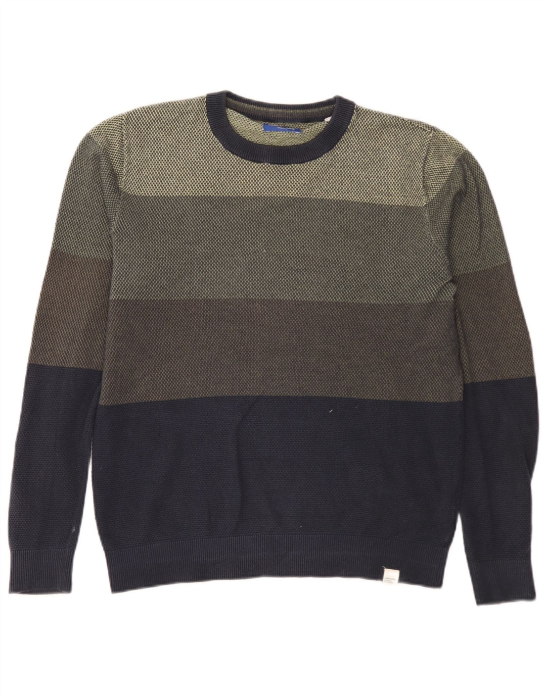 Jack & Jones Ανδρικό πουλόβερ με λαιμόκοψη, μεσαίο πολύχρωμο Colourblock