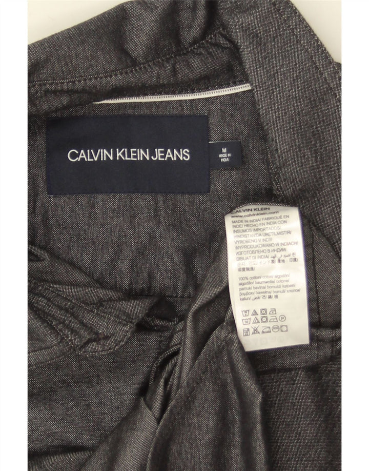 Ανδρικό πουκάμισο Calvin Klein Jeans, μεσαίο γκρι βαμβακερό