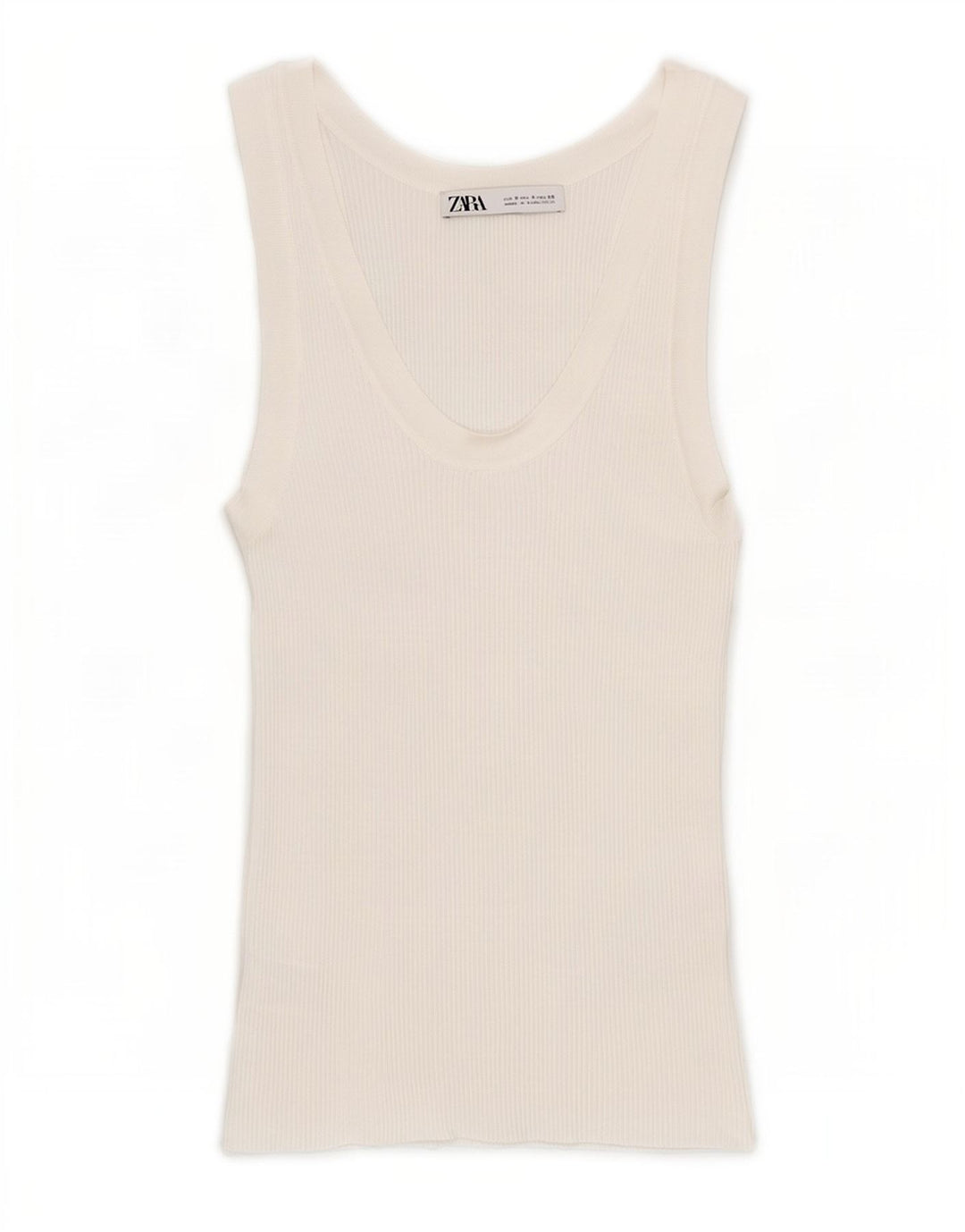 Zara Γυναικείο Γιλέκο Τοπ UK 8 Small White Viscose