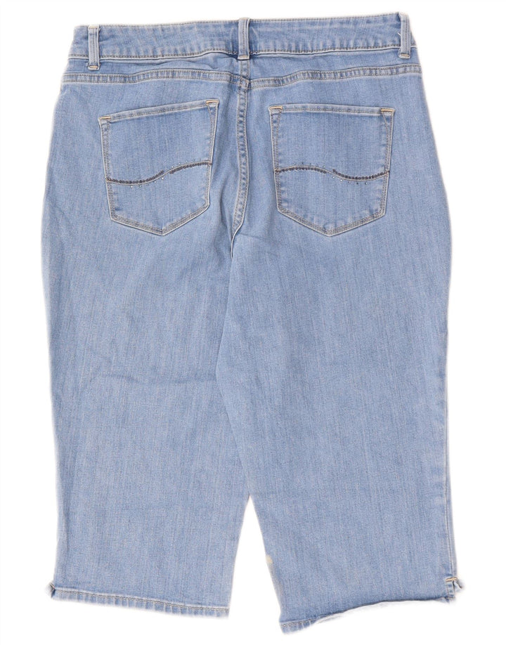 LEE Γυναικεία Μοντέρνα Σειρά Curvy Capri Jeans US 12 Large W30 L17 Blue Cotton