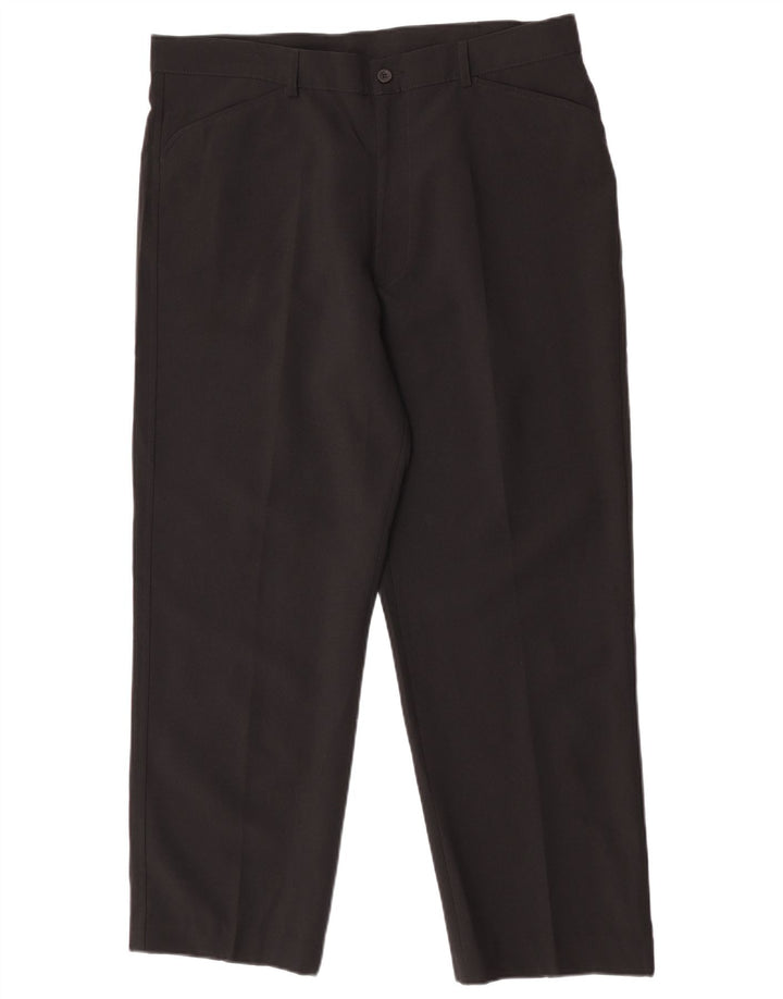 Ανδρικό ίσιο casual παντελόνι Farah W38 L29 Μαύρο πολυεστέρα