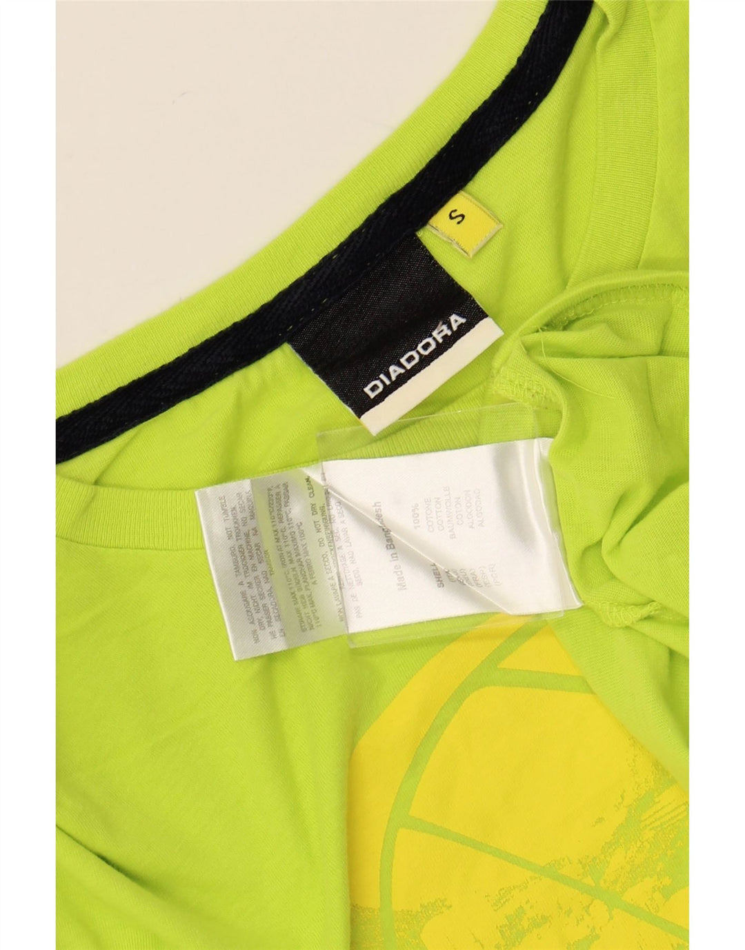 DIADORA Ανδρικό γραφικό T-Shirt Top Μικρό πράσινο βαμβακερό