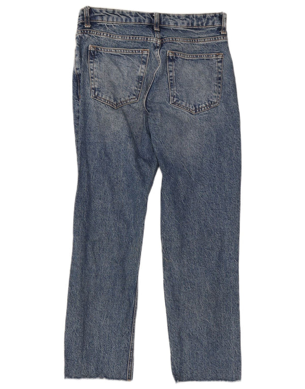 Topshop Γυναικείο Crop Straight Jeans UK 8 Small W26 L24 Blue Cotton