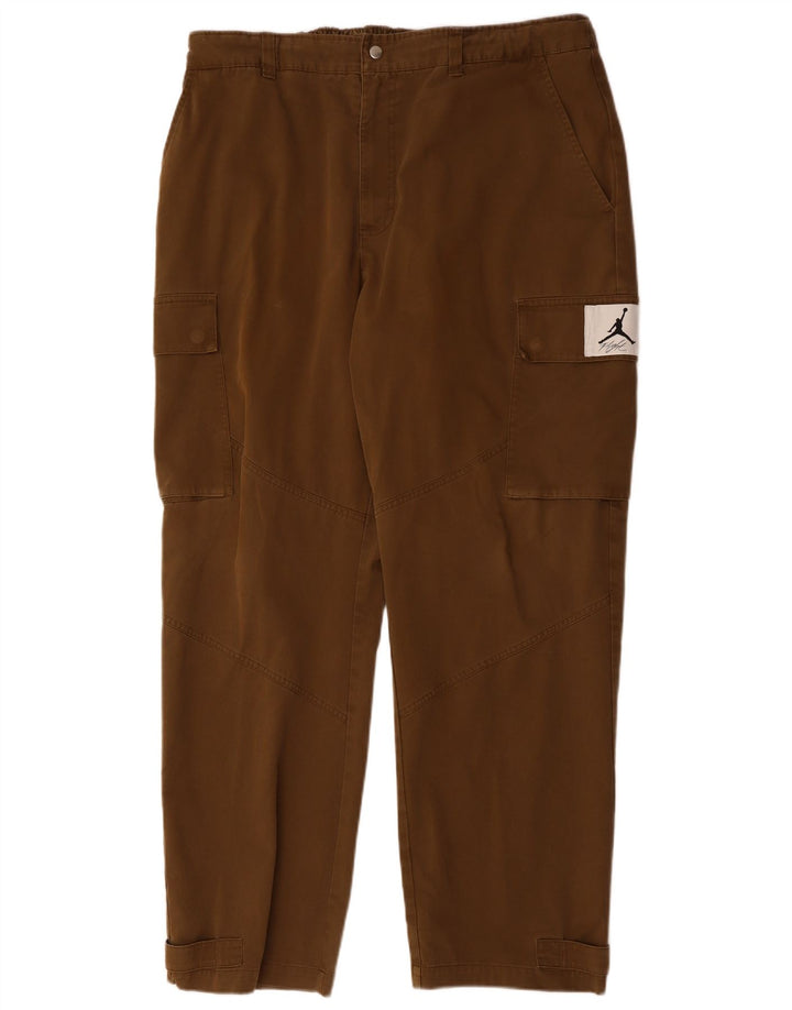 JORDAN Ανδρικό ίσιο παντελόνι Cargo 2XL W42 L31 Μπεζ βαμβακερό
