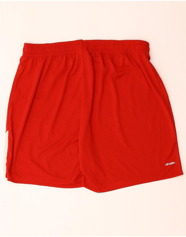 Ανδρικό αθλητικό σορτς Adidas Climalite 2XL Red Colourblock Πολυεστέρας
