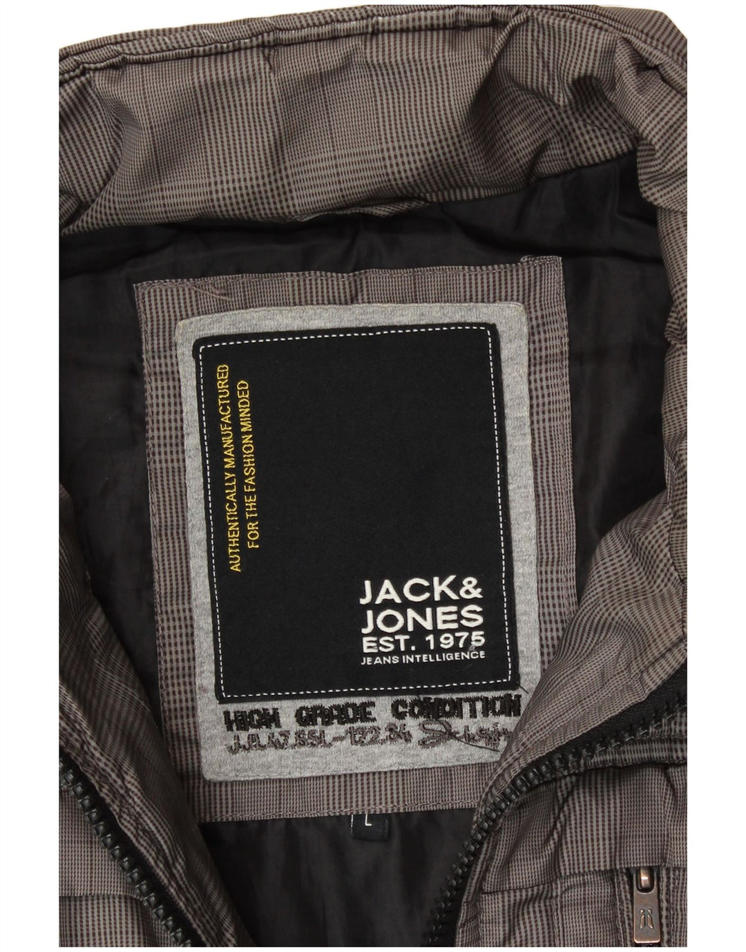 JACK & JONES Ανδρικό Gilet UK 40 Large Grey Check