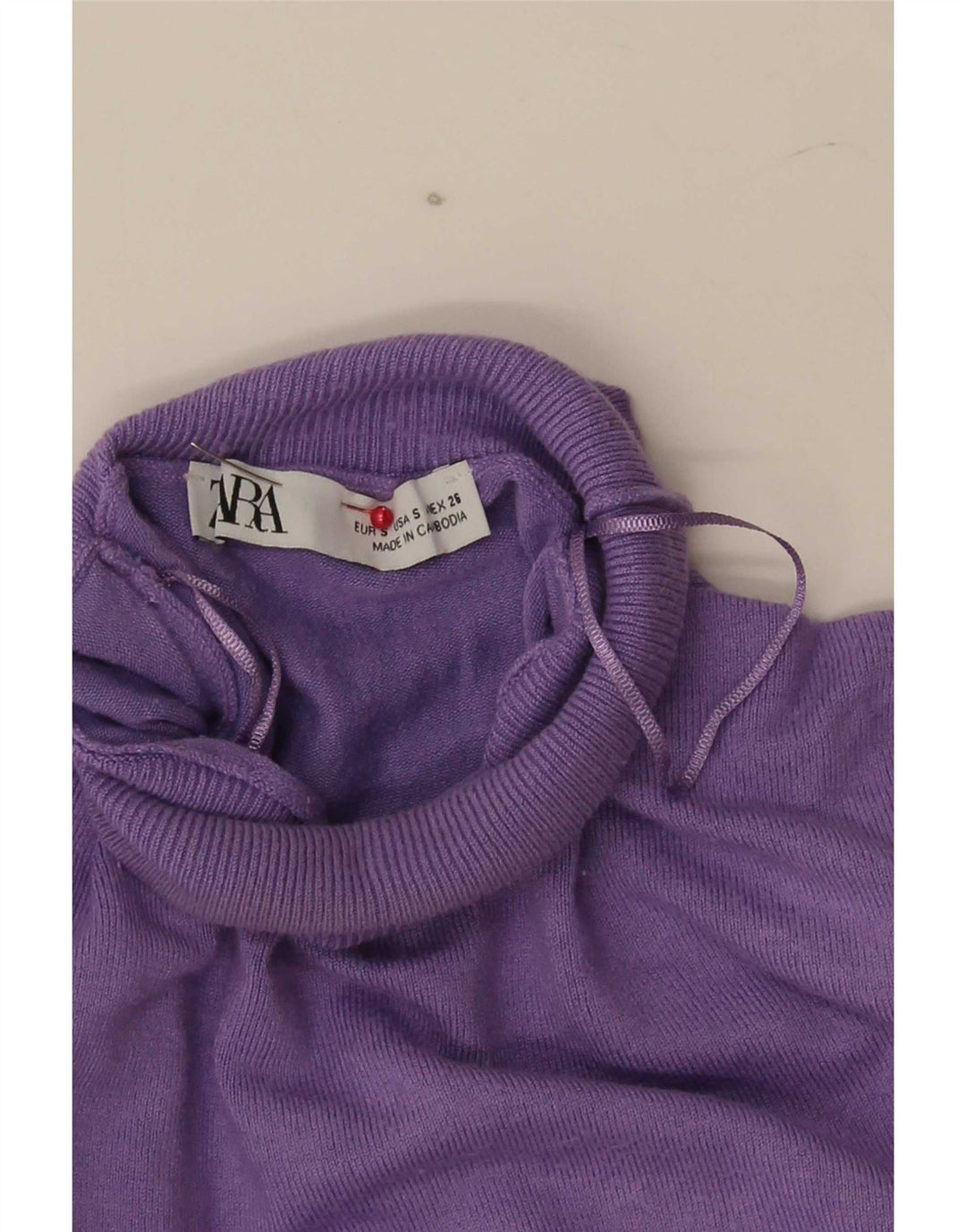 Zara Γυναικείο πουλόβερ με λαιμό χελώνα UK 10 Small Purple