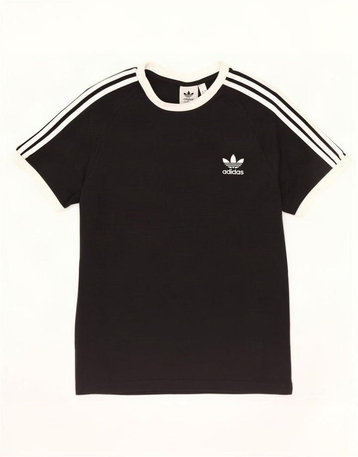 Ανδρικό T-Shirt Adidas Τοπ μεσαίο μαύρο βαμβακερό