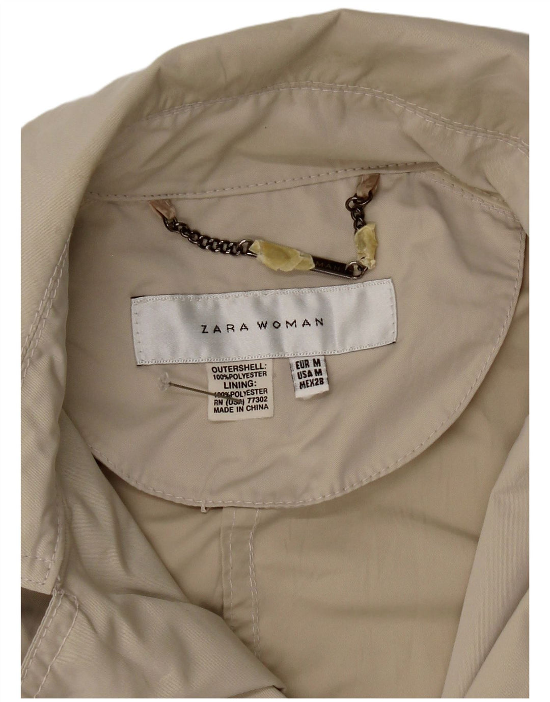 Zara Γυναικείο Μπουφάν με διπλό στήθος UK 12 Medium Grey Polyester
