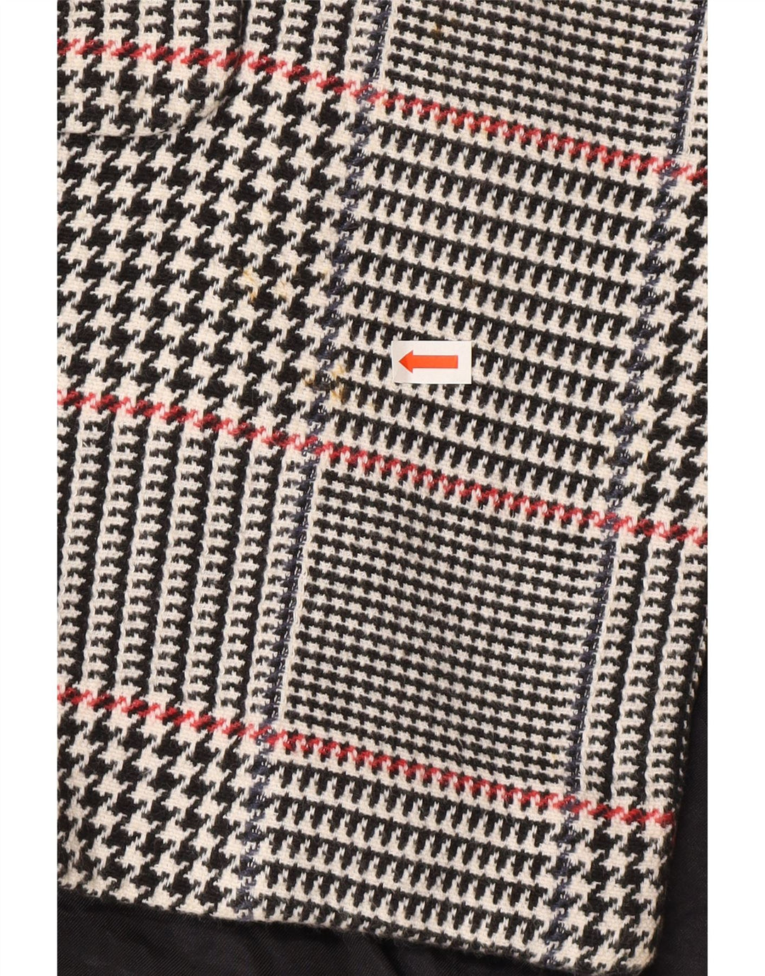Zara Γυναικείο Ανοιχτό Πανωφόρι UK 10 Small Navy Blue Houndstooth Cotton
