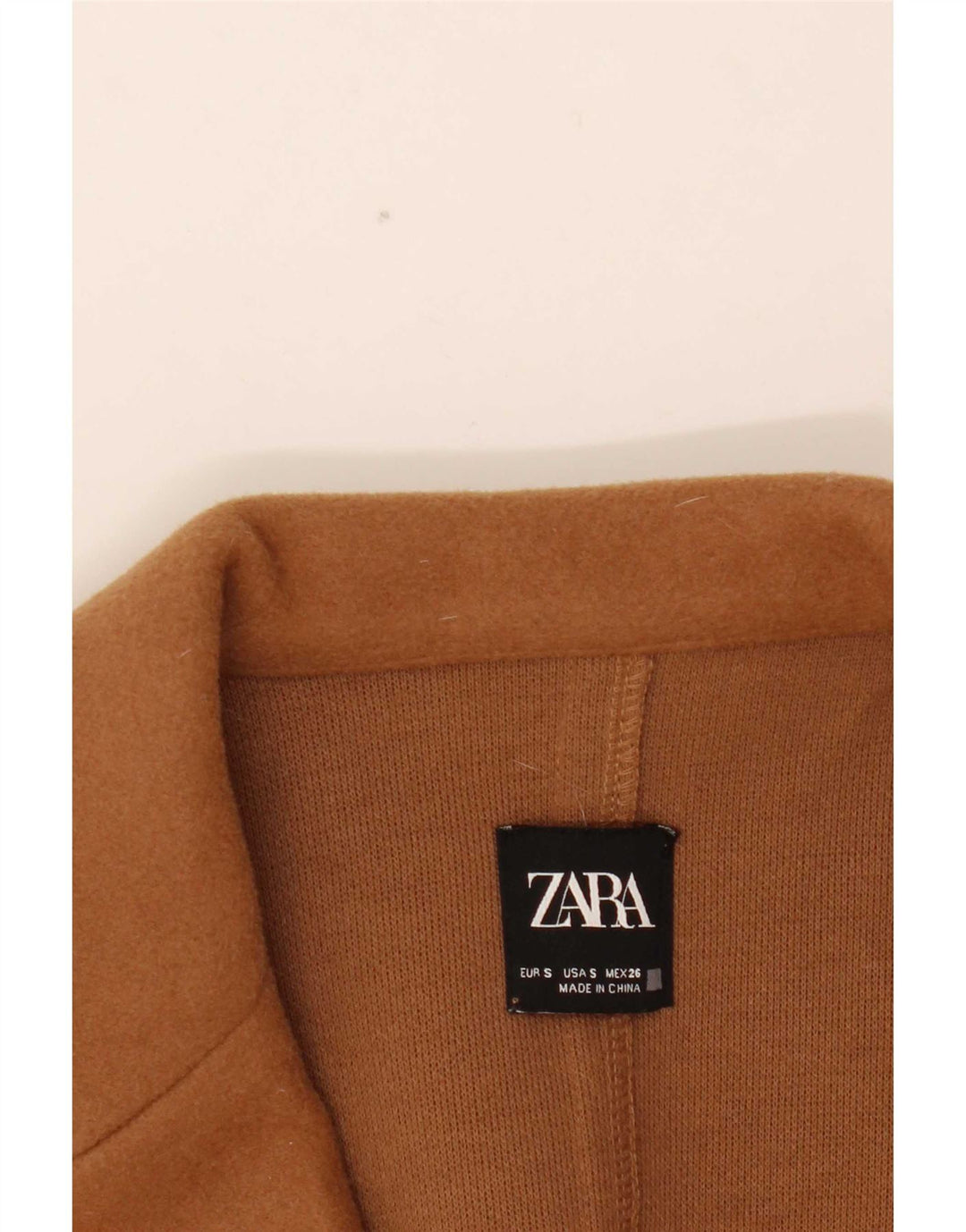 Zara Γυναικείο Ανοιχτό Παλτό UK 10 Small Brown Πολυεστέρας