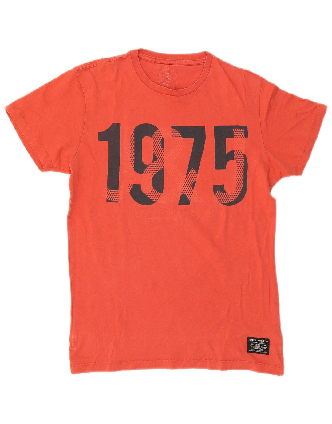 Jack & Jones Ανδρικό γραφικό T-Shirt Top Μικρό κόκκινο βαμβακερό