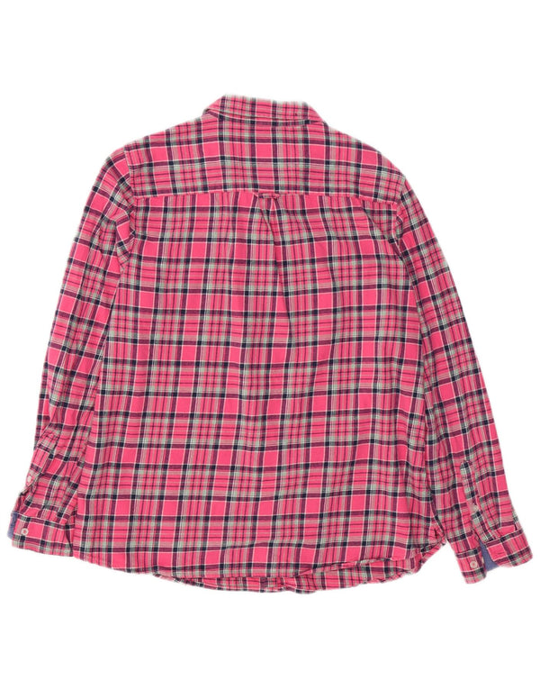 Crew Clothing Γυναικείο φανελένιο πουκάμισο UK 14 Large Pink Check