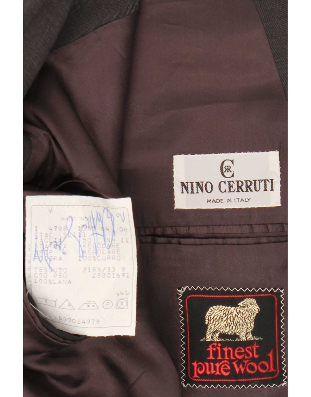 Nino Cerruti Ανδρικό σακάκι διπλό στήθος IT 50 Large Grey Wool