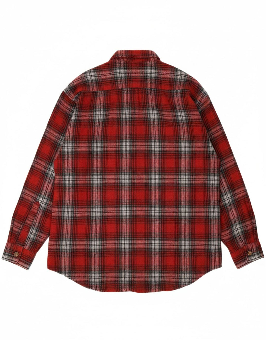 CANDA Mens Flannel Shirt Size 16 1/2 41/42 Large Red Check Acrylic Vintage Canda and Second-Hand Canda from Messina Hembry 