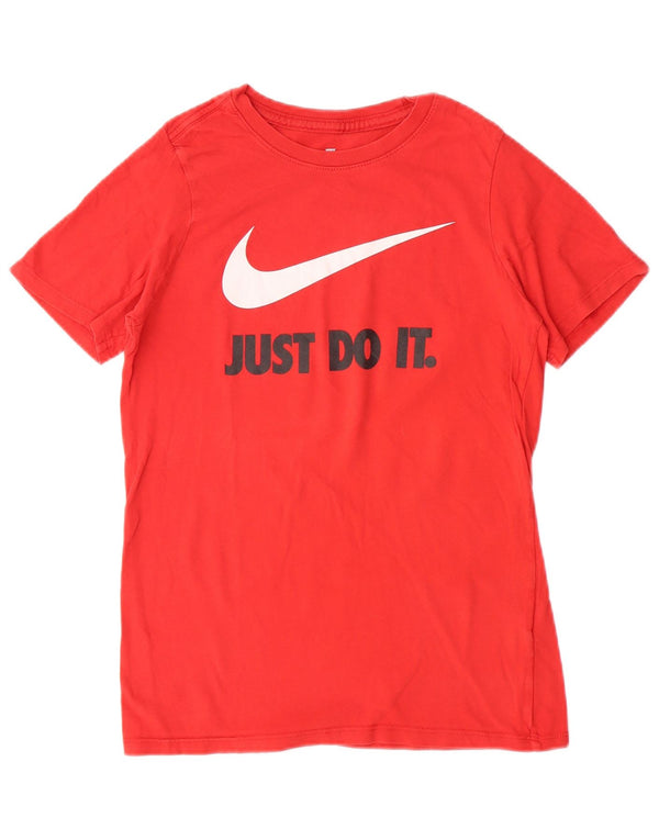 Nike Boys Athletic Cut Graphic T-Shirt Top 12-13 Years Large Red Sports