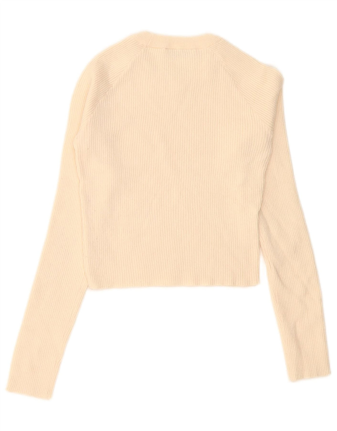 Zara Γυναικείο Crop Top Μακρυμάνικο UK 8 Small Beige