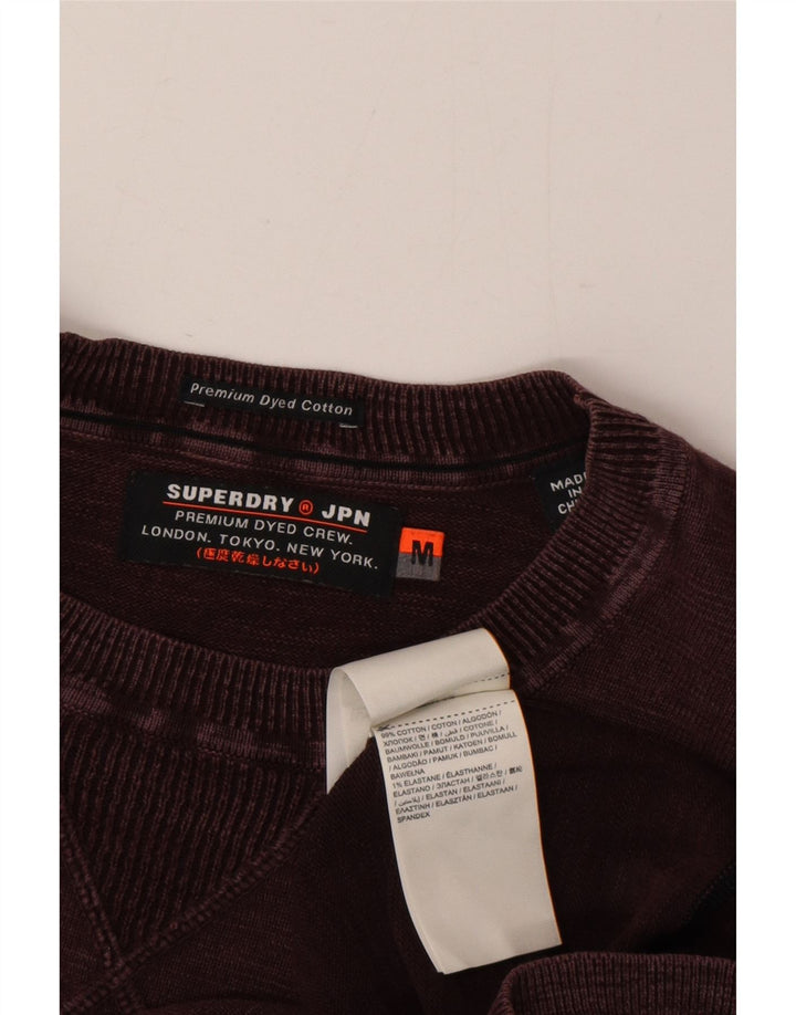 Ανδρικό φούτερ Superdry Jumper Μεσαίο μπορντό βαμβακερό