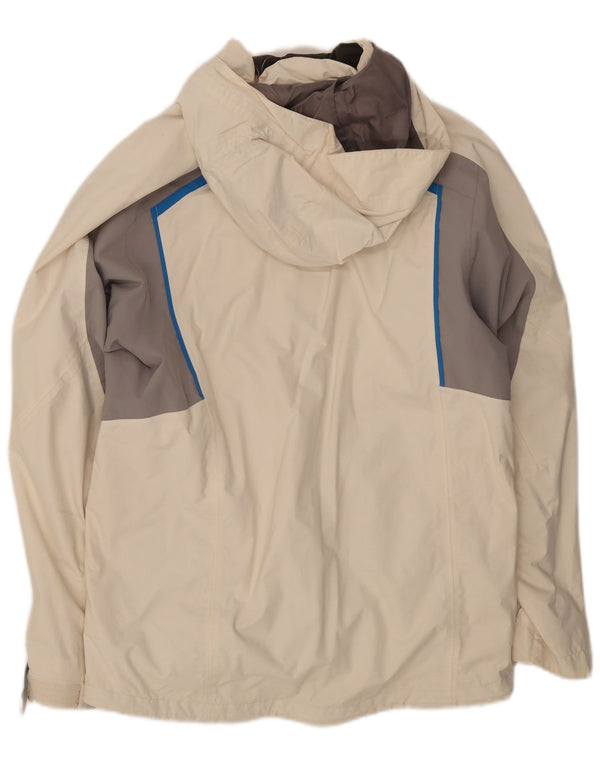 The North Face Ανδρικό μπουφάν βροχής με κουκούλα UK 38 Medium White Colorblock Nylon