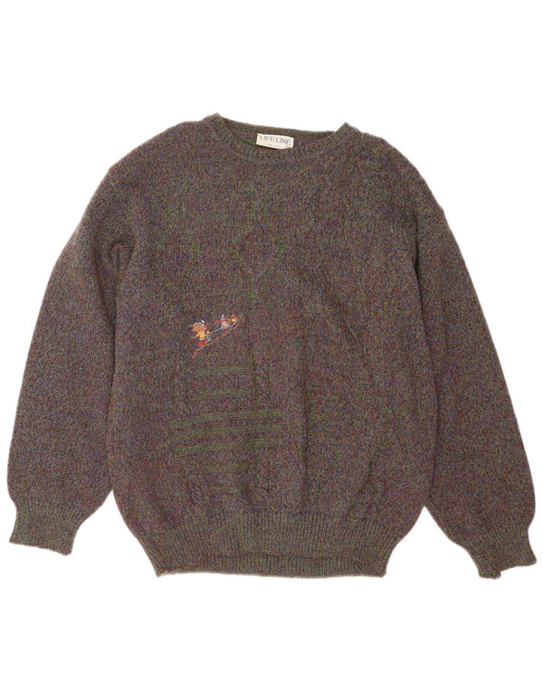 Ανδρικό πουλόβερ Life Line Boat Neck Jumper IT 52 Large Brown Flecked