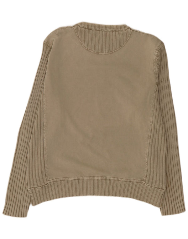 Ανδρικό πουλόβερ Camp David Crew Neck Jumper 2XL Μπεζ βαμβακερό