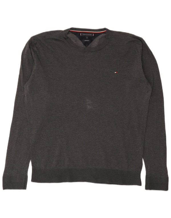 Ανδρικό πουλόβερ Tommy Hilfiger Crew Neck Jumper XL Γκρι βαμβακερό