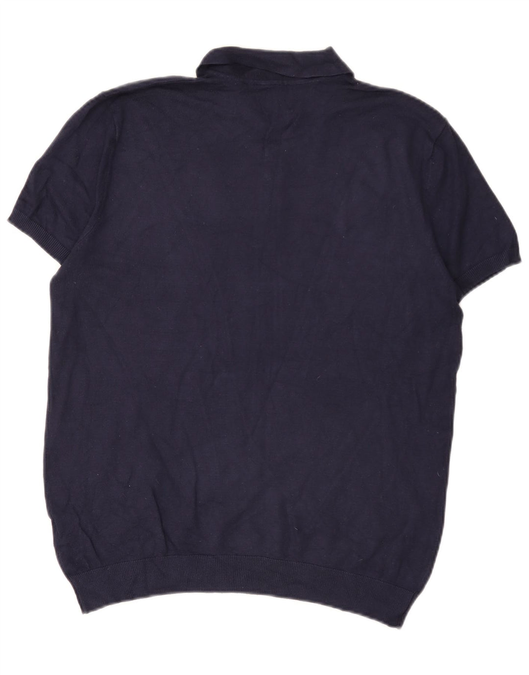 Zara Ανδρικό Πόλο Μπλουζάκι Μεγάλο Navy Blue Viscose