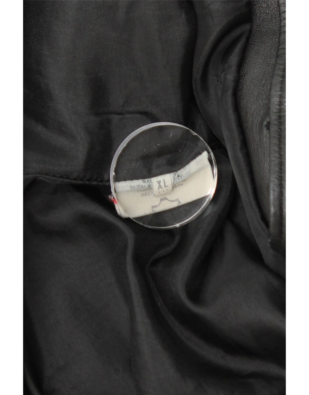 VINTAGE Γυναικείο Δερμάτινο Παλτό UK 18 XL Μαύρο Δερμάτινο