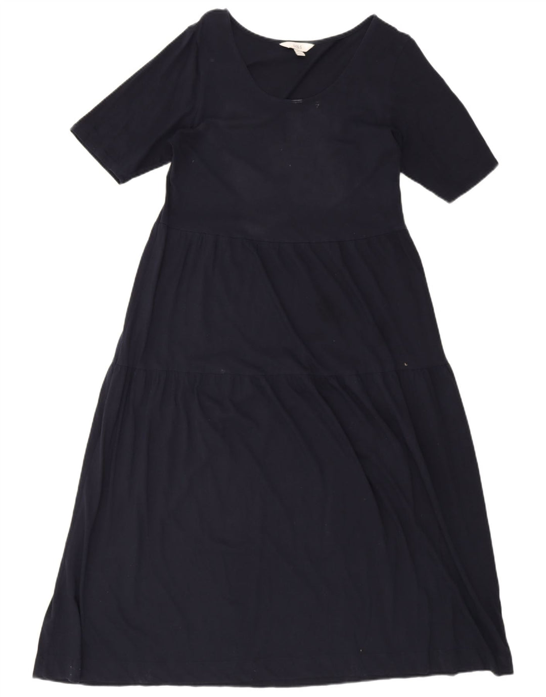 Marks & Spencer Γυναικείο κανονικό Maxi Φόρεμα UK 14 Medium Navy Blue βαμβακερό