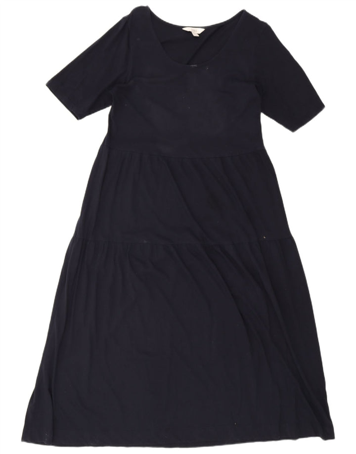 Marks & Spencer Γυναικείο κανονικό Maxi Φόρεμα UK 14 Medium Navy Blue βαμβακερό