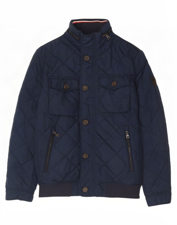 Tommy Hilfiger Ανδρικό καπιτονέ μπουφάν UK 36 Small Navy Blue Polyester