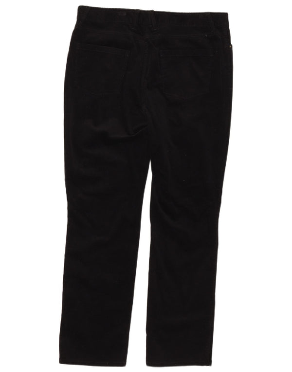 Marks & Spencer Γυναικείο ψηλόμεσο κοτλέ παντελόνι UK 14 Large W34 L28 Bla