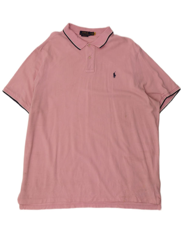 Polo Ralph Lauren Ανδρικό πουκάμισο Classic Fit 2XL Ροζ βαμβακερό ριγέ