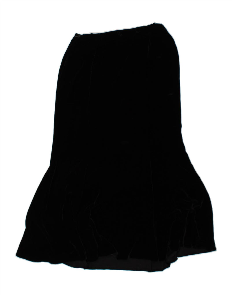 VINTAGE Womens Trumpet Skirt UK 16 Large W30  Black Viscose Vintage Vintage and Second-Hand Vintage from Messina Hembry 