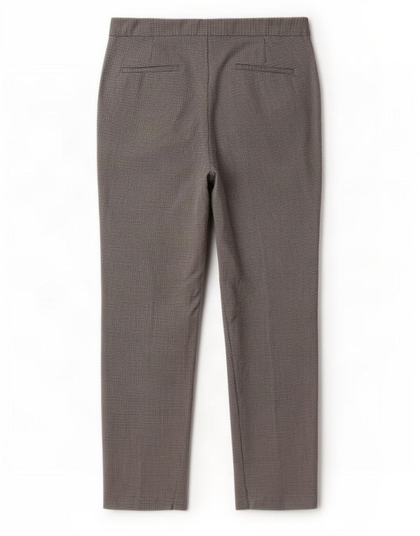 Zara Γυναικείο Crop Slim Παντελόνι Chino EU 38 Small W28 L26 Grey Houndstooth