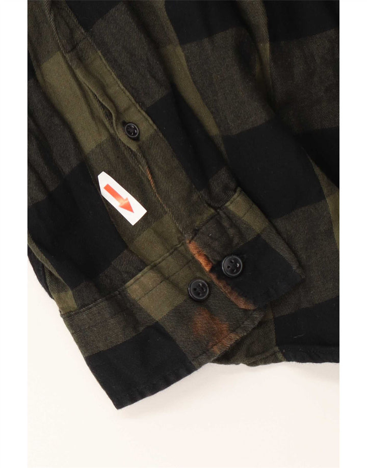 Ανδρικό φανελένιο πουκάμισο Jack & Jones XL Πράσινο βαμβακερό Gingham