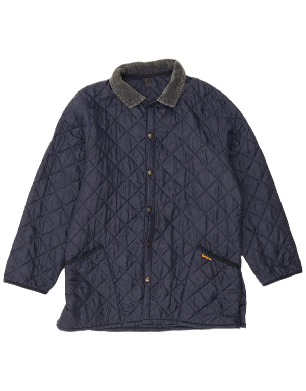Ανδρικό καπιτονέ μπουφάν Barbour UK 40 Large Navy Blue Nylon